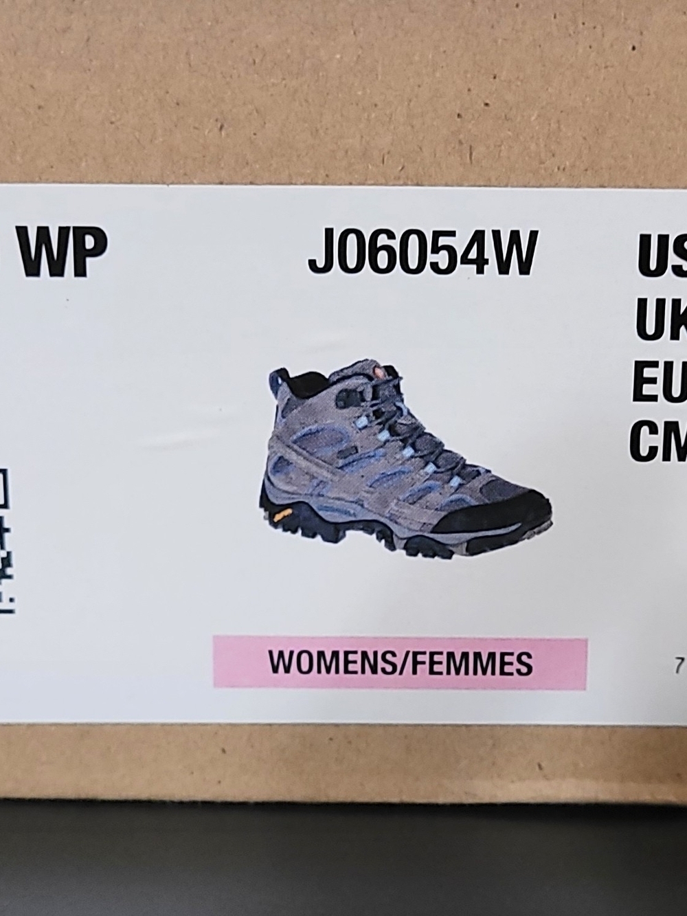 Merrell Women's Moab 2 Mid Waterproof Hiking Boot - Gray/Blue, Size 10.5 Wide - Picture 4 of 11